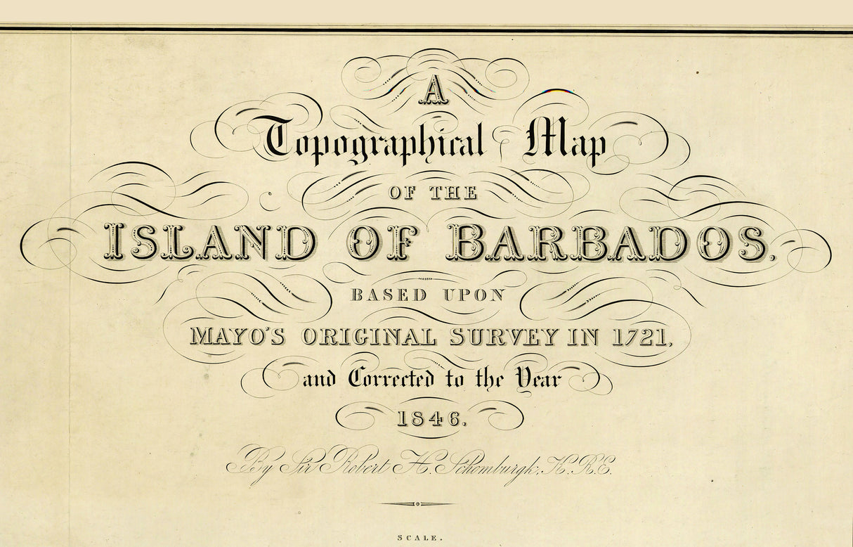 1846 Map of the Island of Barbados