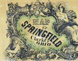 1856 Map of Springfield Clark County Ohio