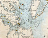 1859 Chart Map of the Chesapeake and Delaware Bays