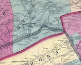 1863 Map of Perry Juniata and Mifflin County Pennsylvania