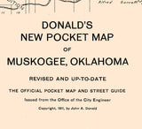 1911 Map of Muskogee Oklahoma
