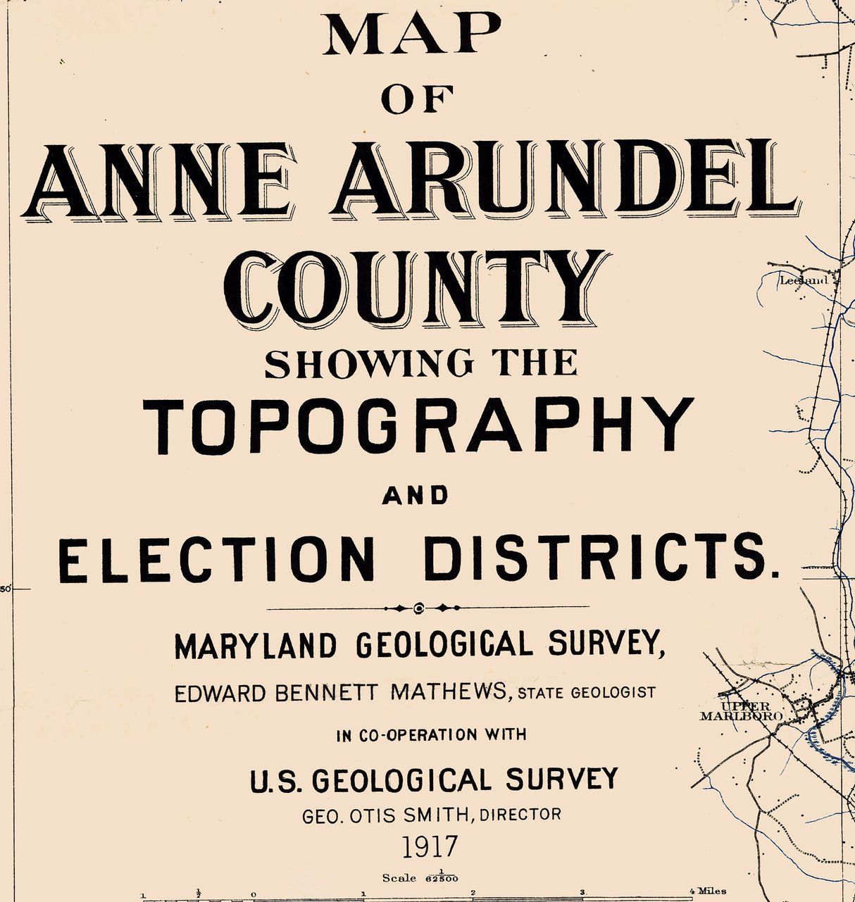 1917 Map of Anne Arundel County Maryland