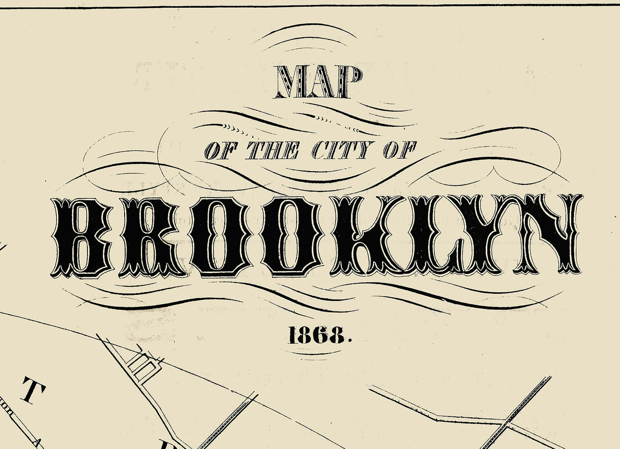1868 Map of Brooklyn New York