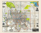 1872 Map of Baltimore Maryland