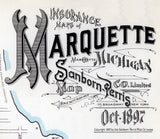 1897 Town Map of Marquette Michigan