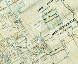 1858 Farm Line Map of Limestone County Texas
