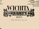 1889 Farm Line Map of Wichita County Texas