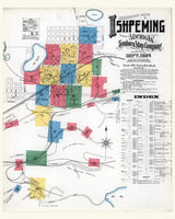 1904 Town Map of Ishpeming Marquette County Michigan