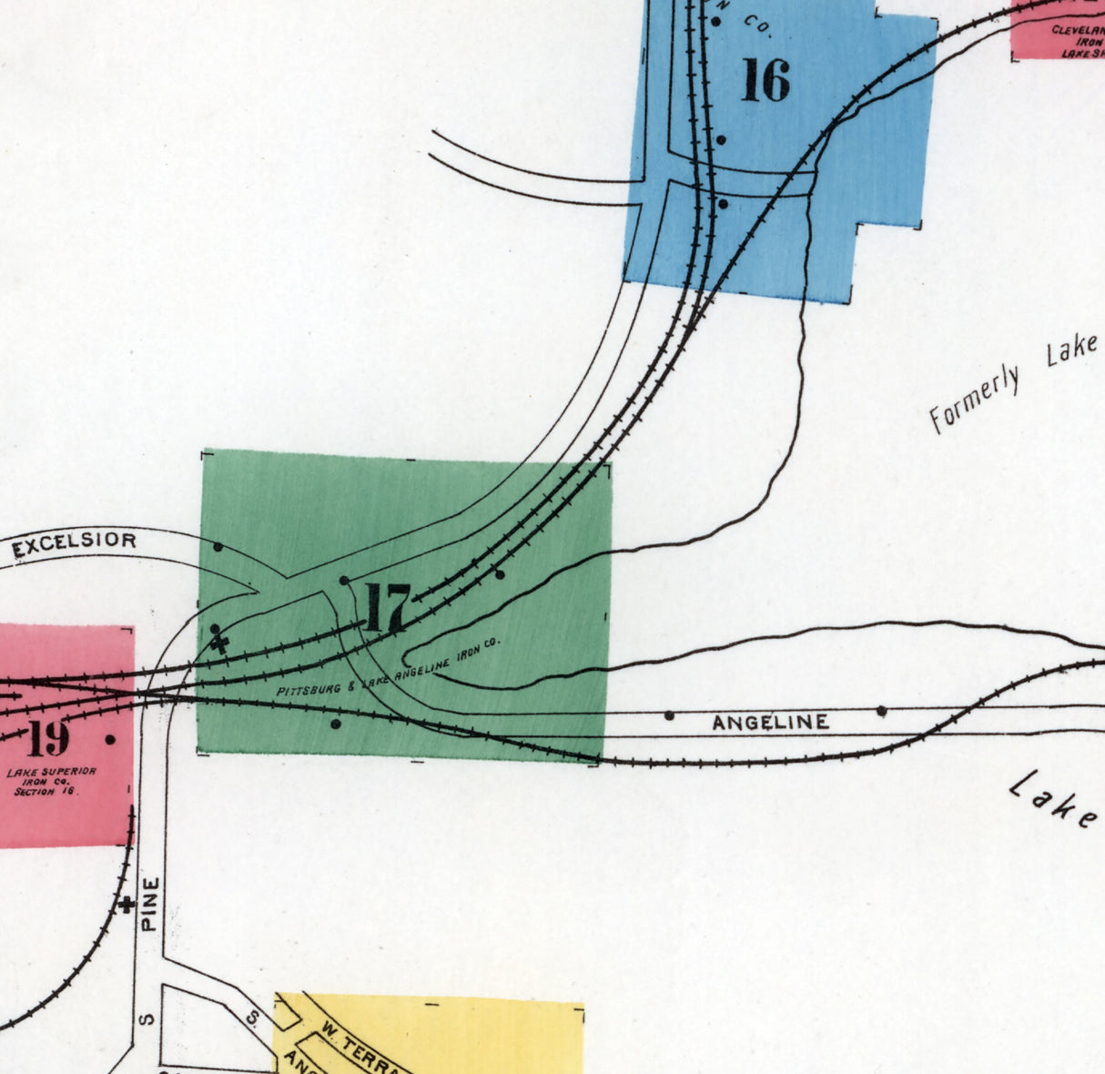 1904 Town Map of Ishpeming Marquette County Michigan