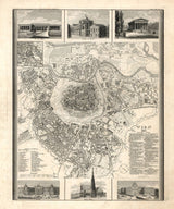 1833 Map of Vienna Austria