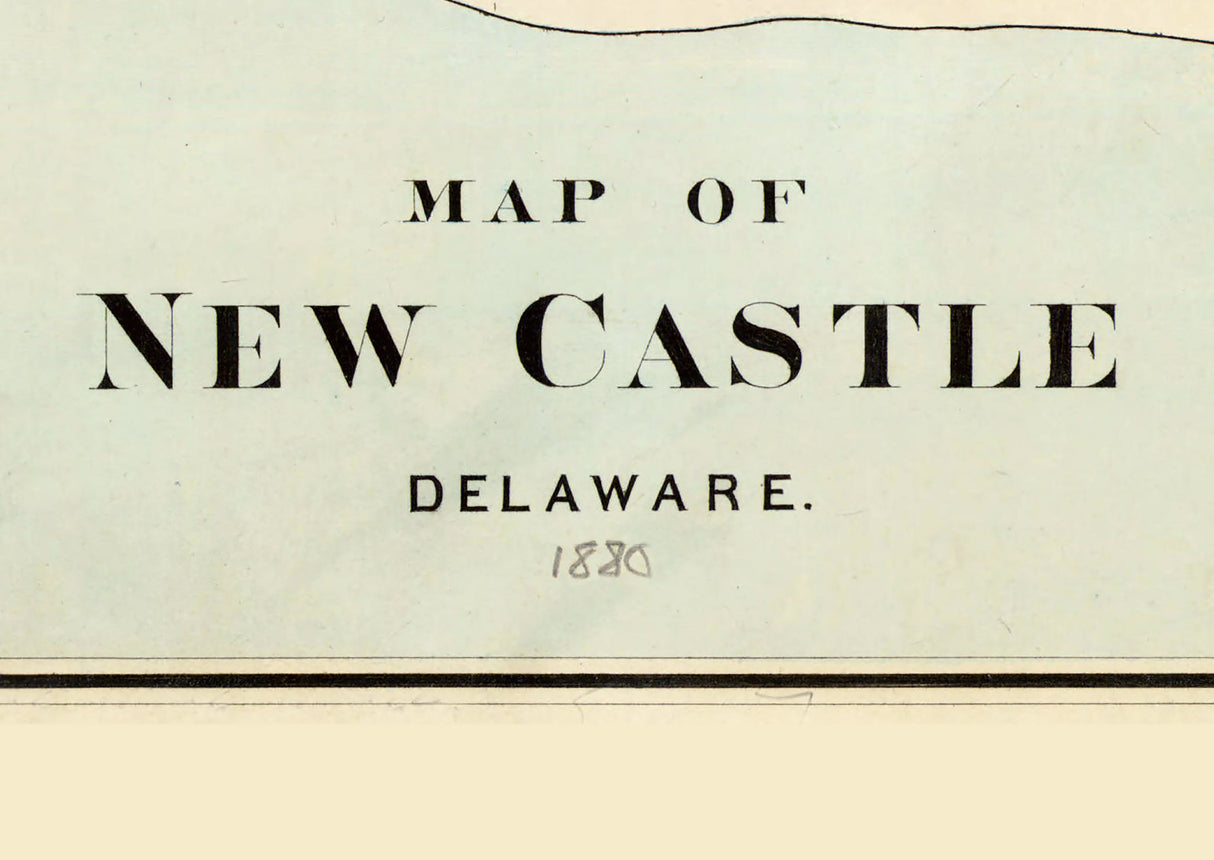 1880 Map of New Castle Delaware