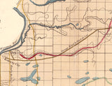 1839 Map of the Neenah or Fox River Wisconsin and Canals