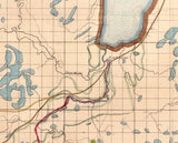 1839 Map of the Neenah or Fox River Wisconsin and Canals