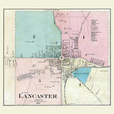 1879 Map of Lancaster Garrard County Kentucky