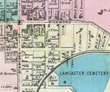 1879 Map of Lancaster Garrard County Kentucky