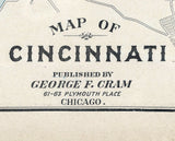 1902 Map of Cincinnati Ohio