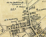 1879 Map of Crab Orchard Lincoln County Kentucky