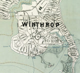 1897 Map of Chelsea Everett Revere and Winthrop Massachusetts