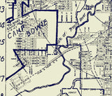 1917 Map of Fort Worth Texas