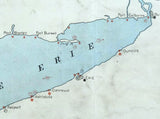 1894 Ship Wreck Map and Chart of The Great Lakes