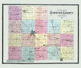 1896 Map of Olmsted County Minnesota