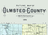 1896 Map of Olmsted County Minnesota