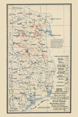 1912 Map of East Texas Oil Fields and Iron Ore Deposits