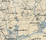 1912 Map of East Texas Oil Fields and Iron Ore Deposits