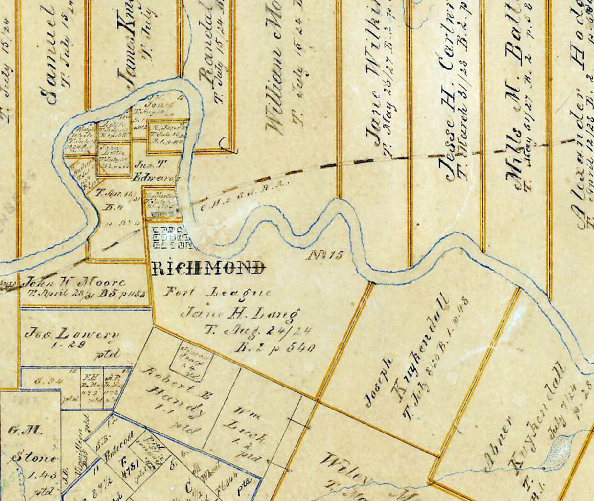 1892 Map of Fort Bend County Texas