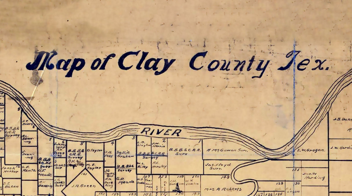 1921 Map of Clay County Texas Oil and Gas Wells