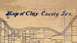 1921 Map of Clay County Texas Oil and Gas Wells