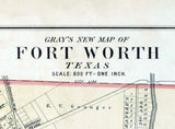 1885 Map of Fort Worth Texas