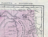 1869 Map of the Dakota Territory