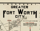 1919 Map of Fort Worth Texas