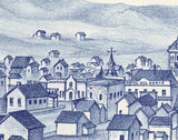 1889 Panoramic Map of Moscow Idaho