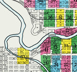 1902 Town Map of Spokane Washington