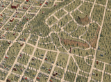 1905 Panoramic Map of Spokane Washington