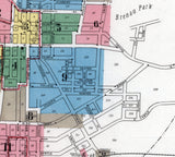 1915 Town Map of Gainesville Hall County Georgia