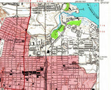 1950 Topo Map of Jacksonville Florida