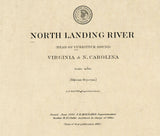 1882 Nautical Chart Currituck Sound Virginia North Carolina