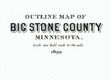 1899 Map of Big Stone County Minnesota
