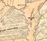 1870 Farm Lines Map of Karnes County Texas