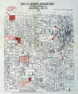 1918 Map of Ranger and Eastland Oil Well Field Texas