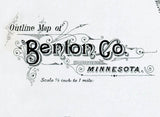 1903 Map of Benton County Minnesota