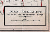 1920 Map of Indian Reservations West of the Mississippi River