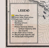 1920 Map of Indian Reservations West of the Mississippi River