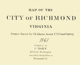 1861 Map of Richmond Virginia