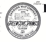 1917 Town Map of Green Cove Springs Clay County Florida