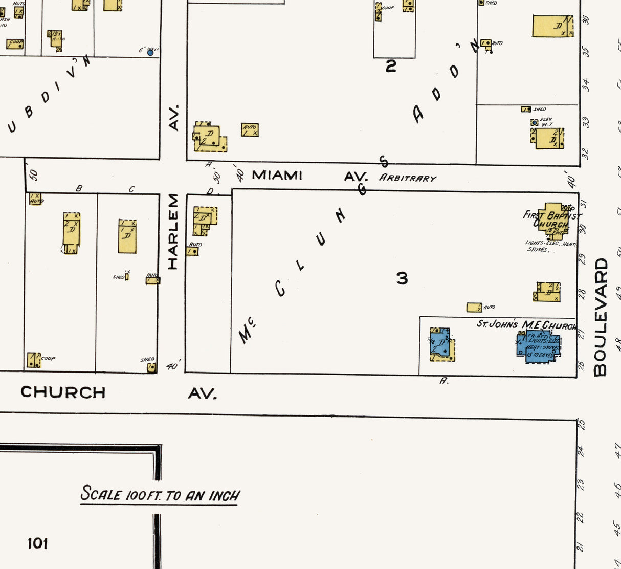 1921 Town Map of Hastings Saint Johns County Florida