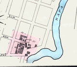 1886 Town Map of Napa California